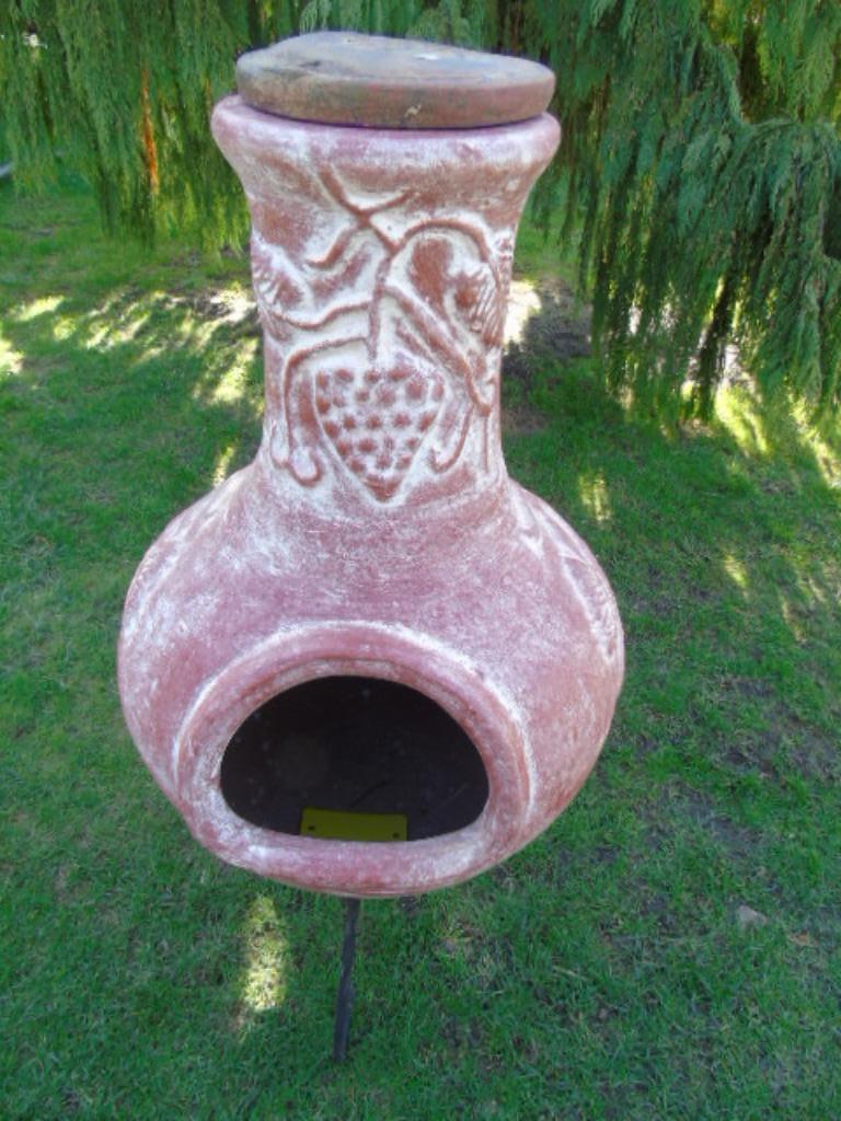Mexicaanse vuurpot druiventrossen, goede keuze!, Tuin en Terras, Terrasverwarmers, Nieuw, Vloer, Ophalen