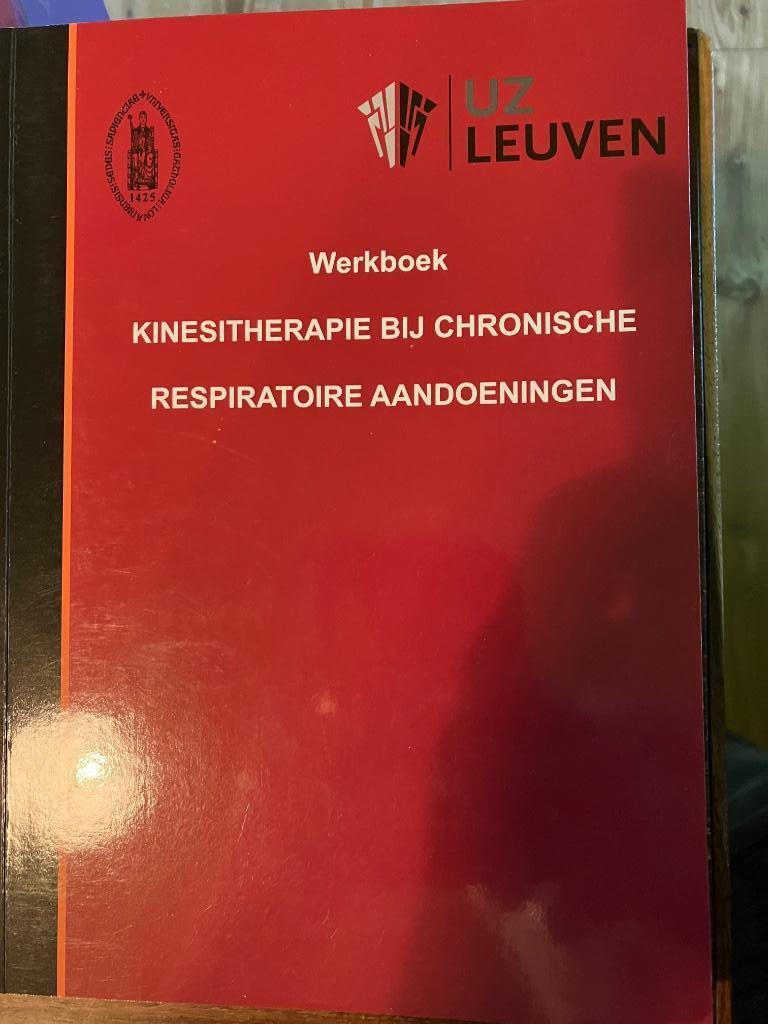 Werkboek kinesitherapie bij chronische respiratoire aandoeni, Boeken, Studieboeken en Cursussen, Ophalen of Verzenden, Gelezen