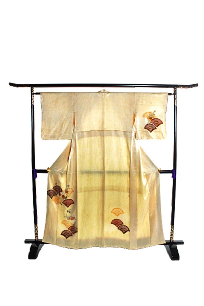 Japanse Houmongi Kimono., Verzenden, Gedragen, Maat 38/40 (M)