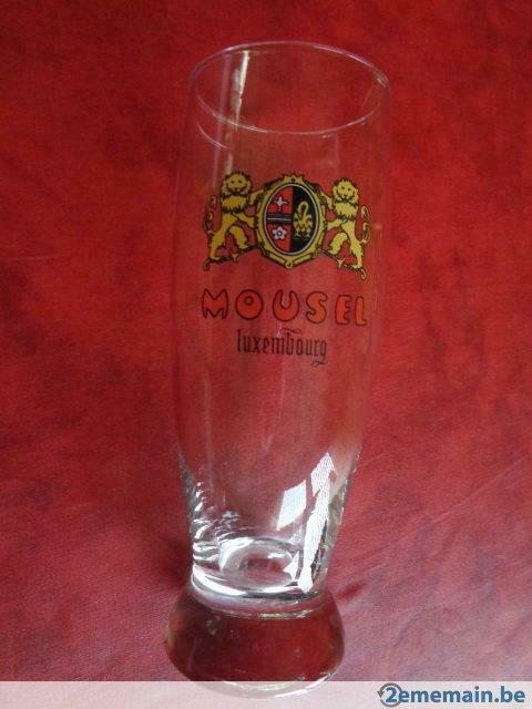 Collection. Verre à bière. "MOUSEL". 25cl., Enlèvement ou Envoi, Utilisé, Verre à bière