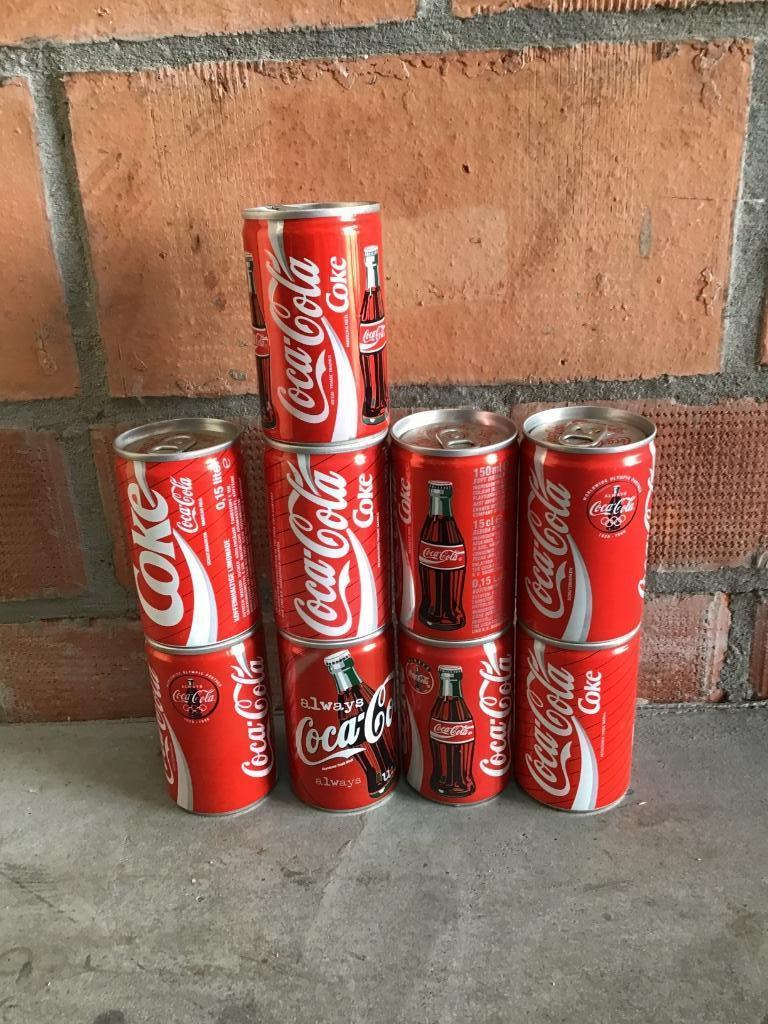 Coca-Cola 9 verschillende kleine blikjes, Ophalen of Verzenden, Gebruikt, Verpakking