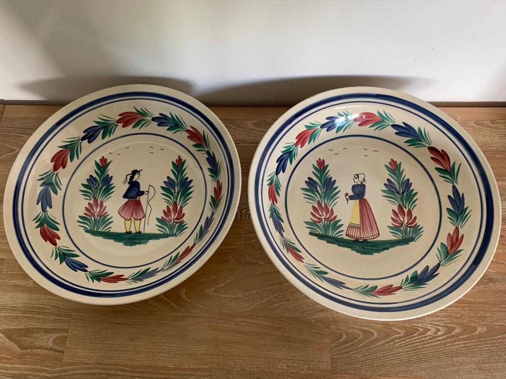 2 schotels Henriot Quimper faience, Antiek en Kunst, Curiosa en Brocante, Ophalen of Verzenden