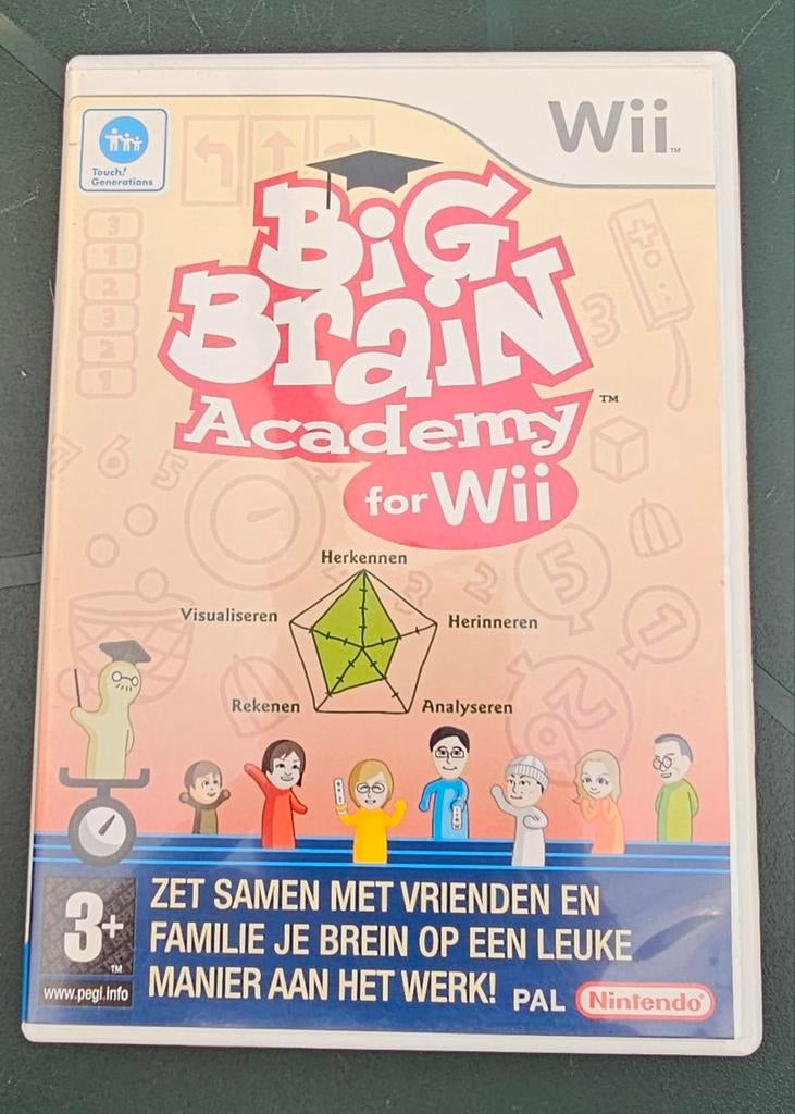 Wii big brain academy nintendo 3+, Games en Spelcomputers, Ophalen of Verzenden, Zo goed als nieuw, Strategie en Constructie, 3 spelers of meer