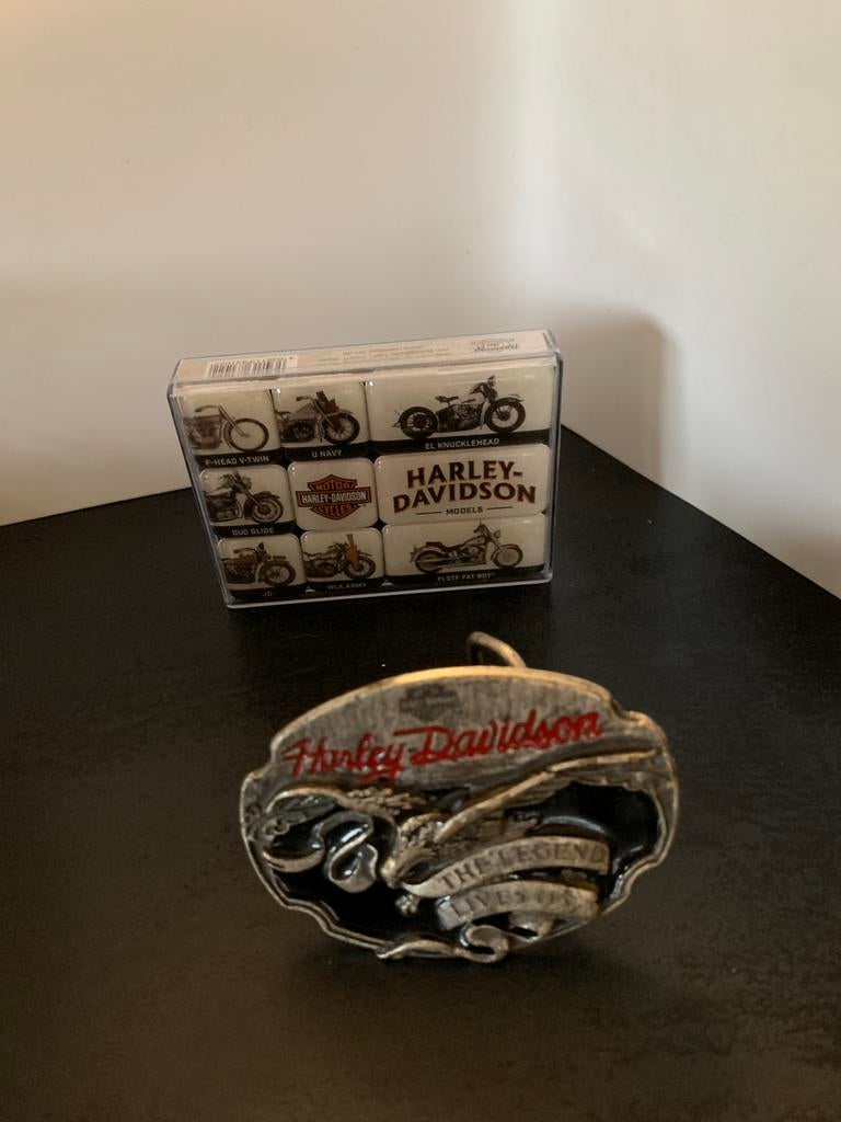 Harley belt buckle + magneten, Ophalen, Zo goed als nieuw