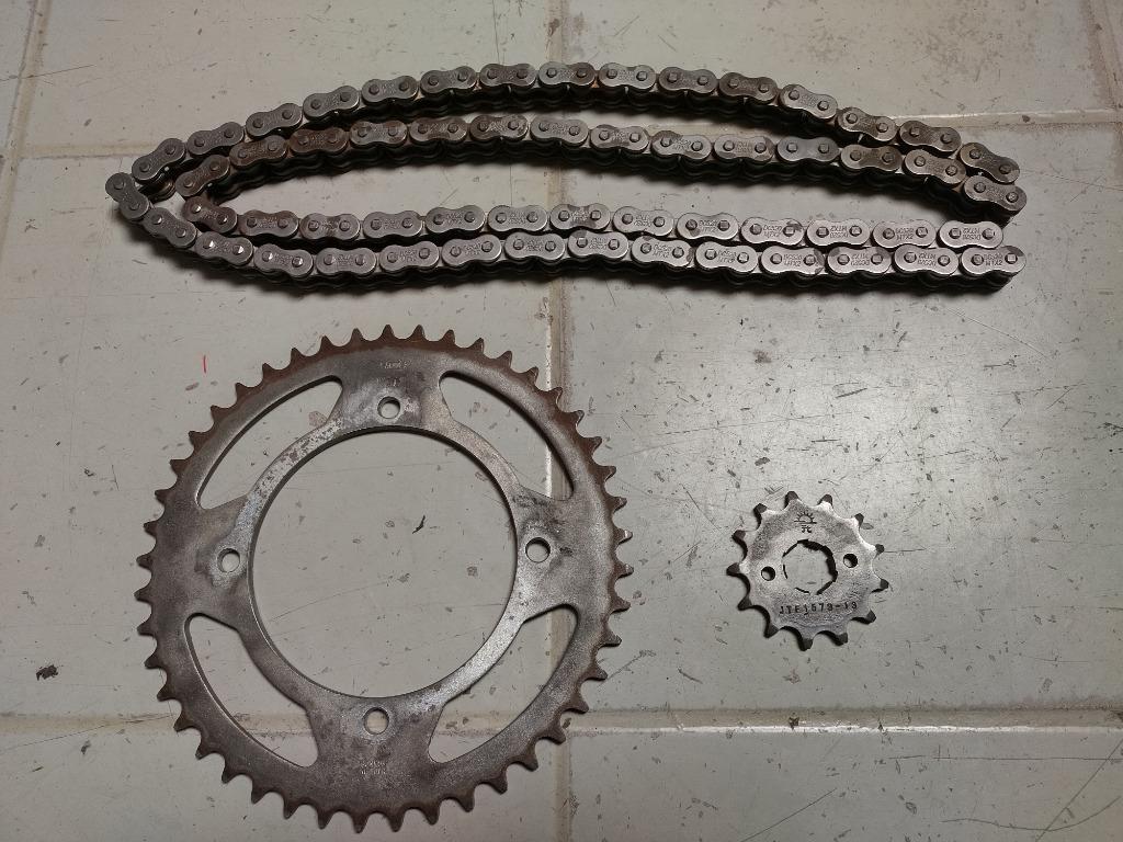 yamaha virago 125/250 kettingset 13-45 tanden, Motoren, Ophalen of Verzenden, Gebruikt