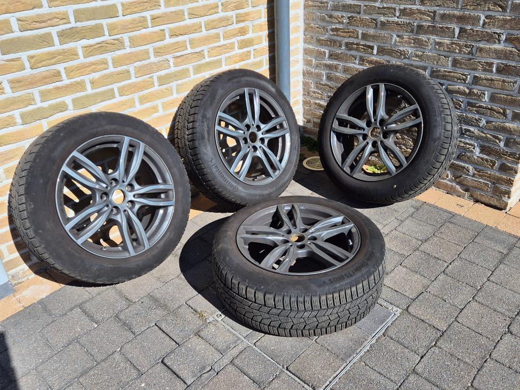 4 roues hiver complètes (pneus+jantes), Ophalen, Gebruikt, Banden en Velgen, 17 inch