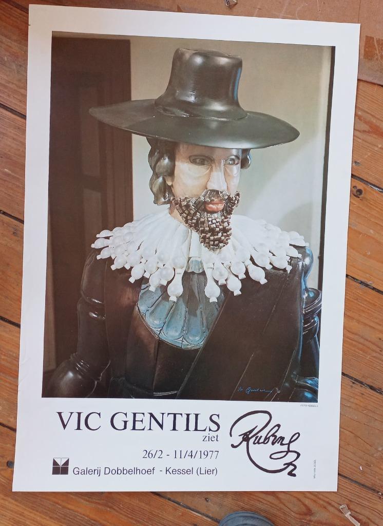 affiche Vic Gentils Dobbelhoef Kessel 1977, Antiek en Kunst, Ophalen of Verzenden