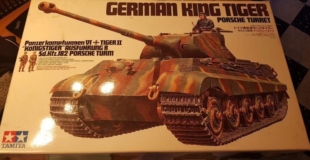 Maquette char tamiya 36201 tiger porsche 1/16, Tank, Plus grand que 1:32, Comme neuf, Enlèvement
