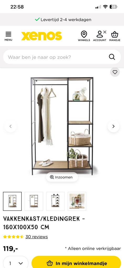 Vakkenkast/kledingrek 160x100x50, Kleding | Dames, Kledingrekken, Ophalen, Nieuw