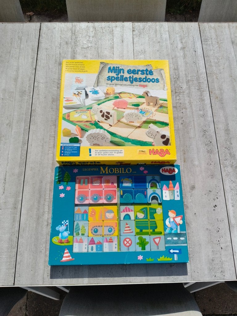 Haba 4687 Ma première boîte de jeu + Haba 2208 Mobilo, Hobby & Loisirs créatifs, Jeux de société | Jeux de plateau, 1 ou 2 joueurs