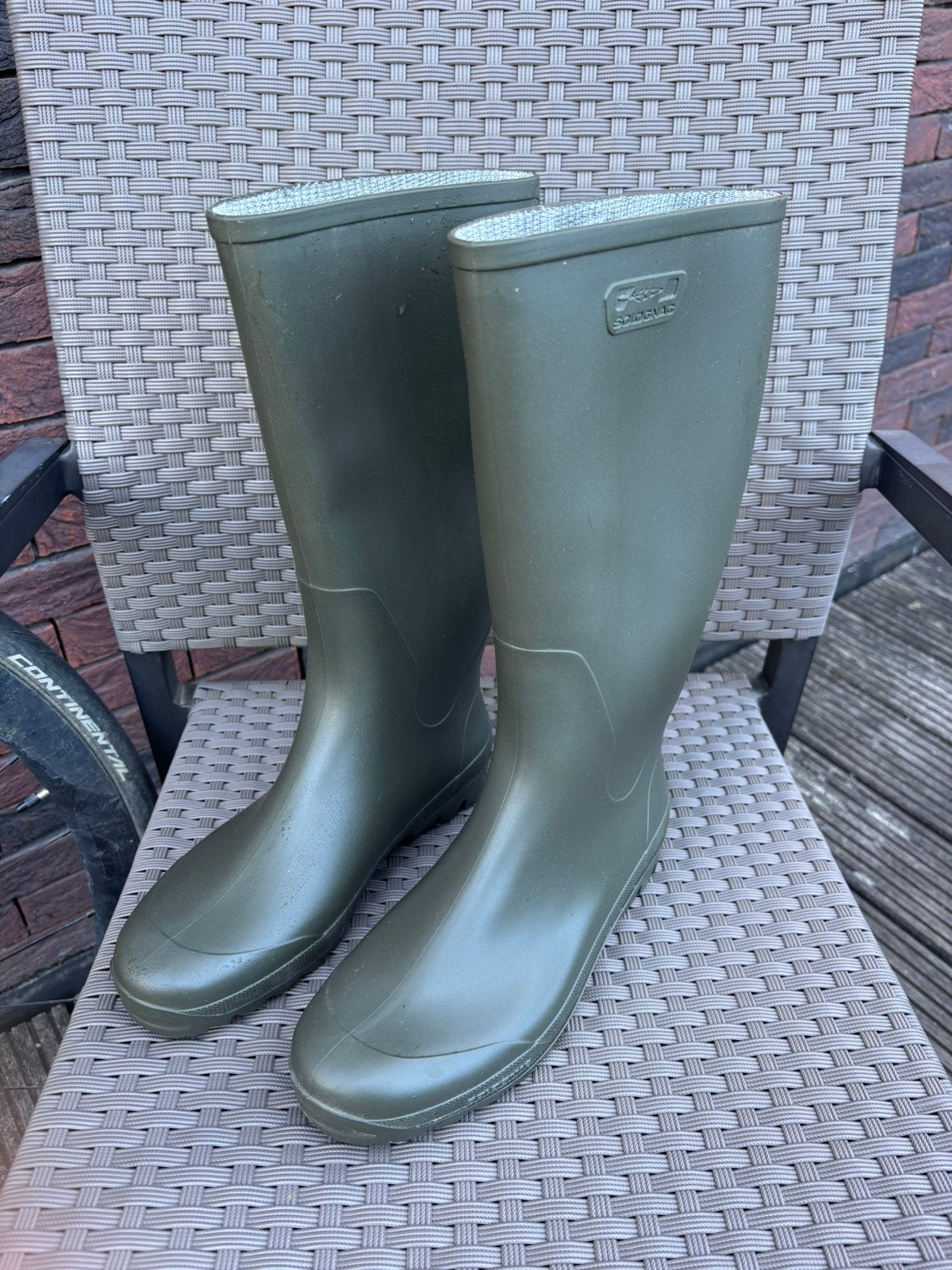 Bottes Solognac vertes taille 39 - Decathlon, Enlèvement, Comme neuf, Hommes, Bottes