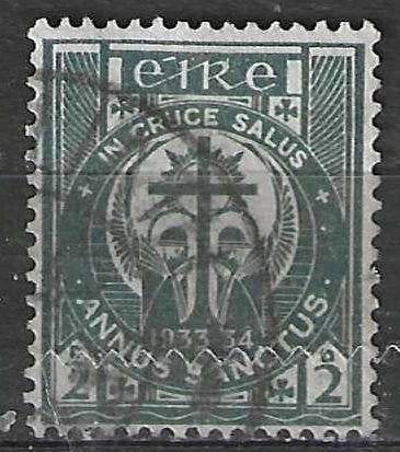 Irlande 1933 - Yvert 62 - L'Année Sainte - 2 p. (ST), Envoi, Affranchi