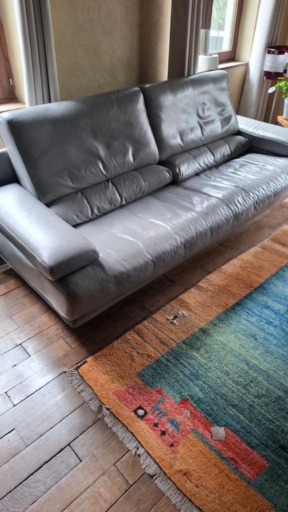 Rolf benz leren 3 zit en relax ruime fauteuil, Ophalen, Leer