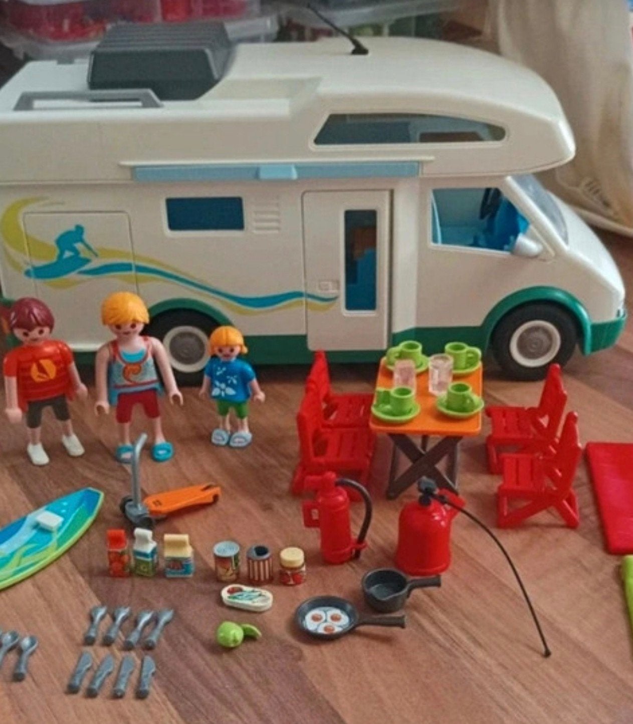 Playmobil 6671 Summer Fun - Camping car surf - complet, Kinderen en Baby's, Speelgoed | Playmobil, Complete set, Voertuig, Ophalen of Verzenden
