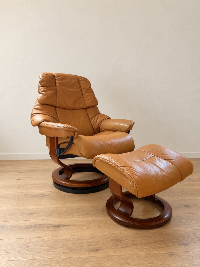 Stressless fauteuil met voetenbankje, Enlèvement, Bois, Stressless Ekornes moooi design on stock prominent de sede