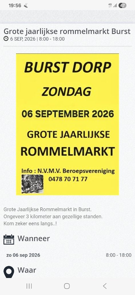 GARAGE VERKOOP EN ROMMELMARKT, Ophalen