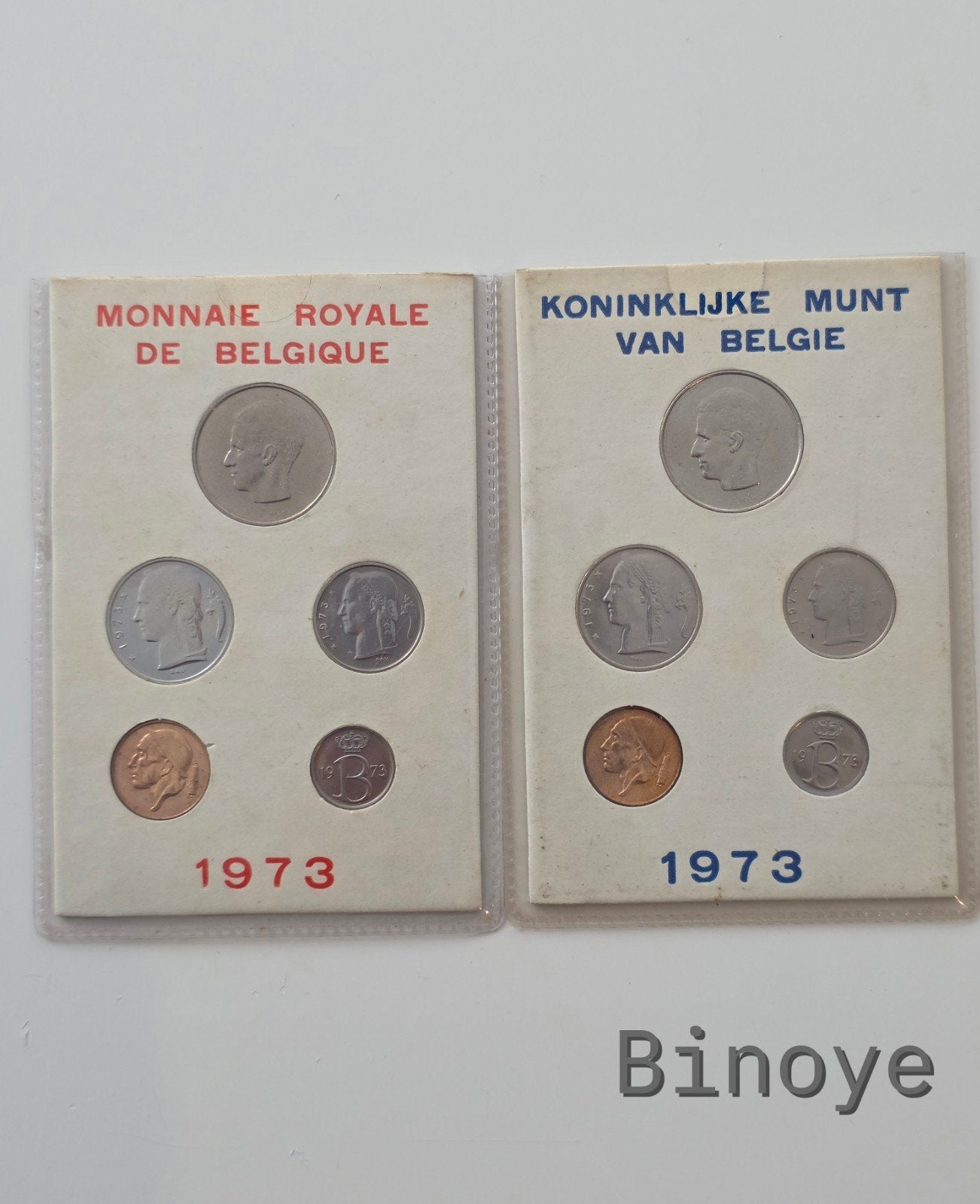 Belgische FDC 1973 serie - 2 versies FR + NL - 10 munten, Postzegels en Munten, Ophalen of Verzenden, Setje
