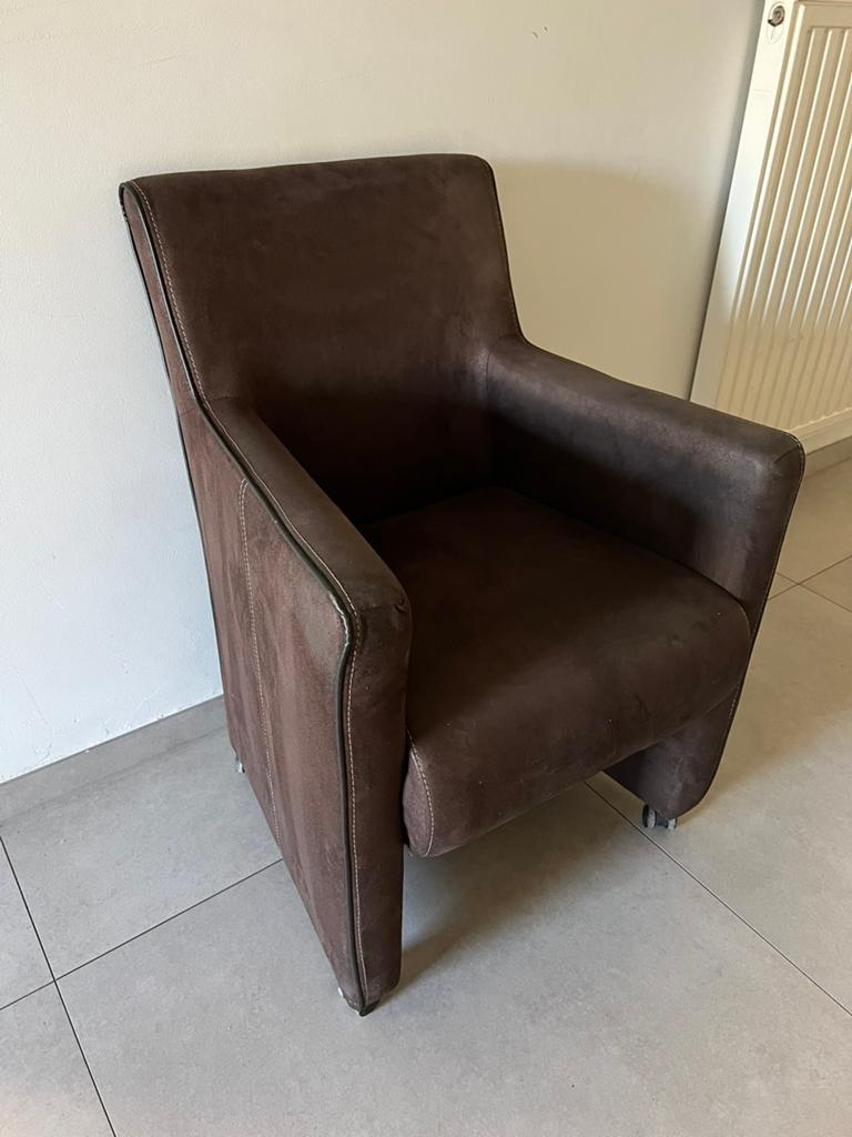 4 comfortabele bruine fauteuils, Ophalen, Zo goed als nieuw