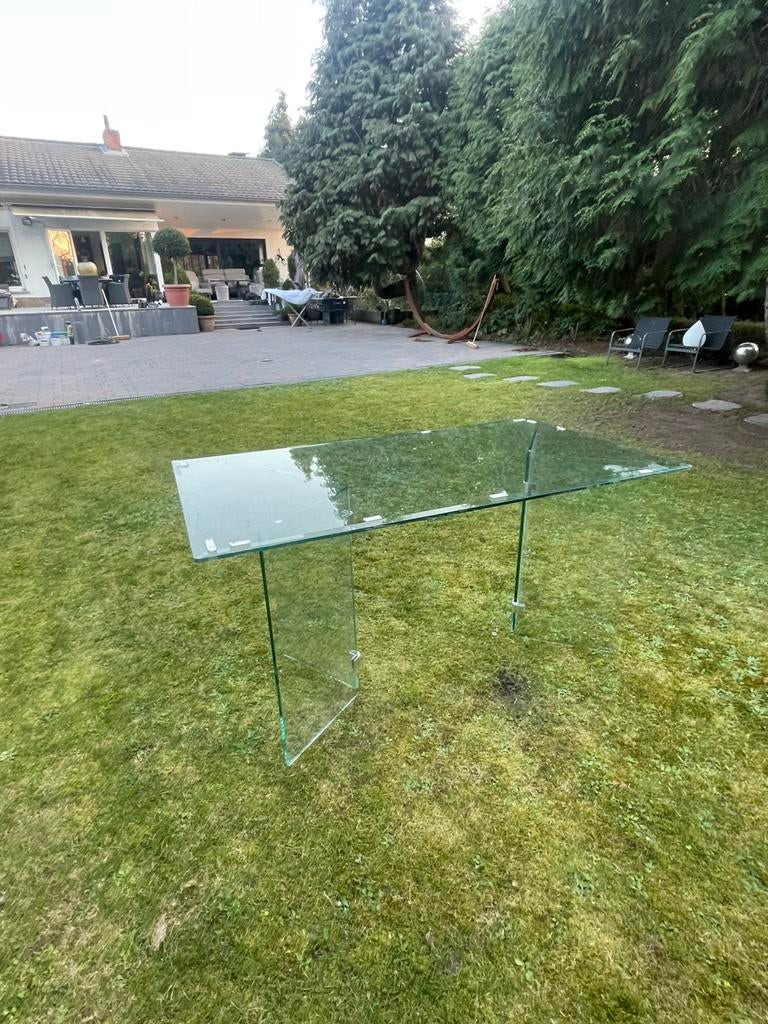 Glazen eettafel, Caravans en Kamperen, Ophalen, Zo goed als nieuw