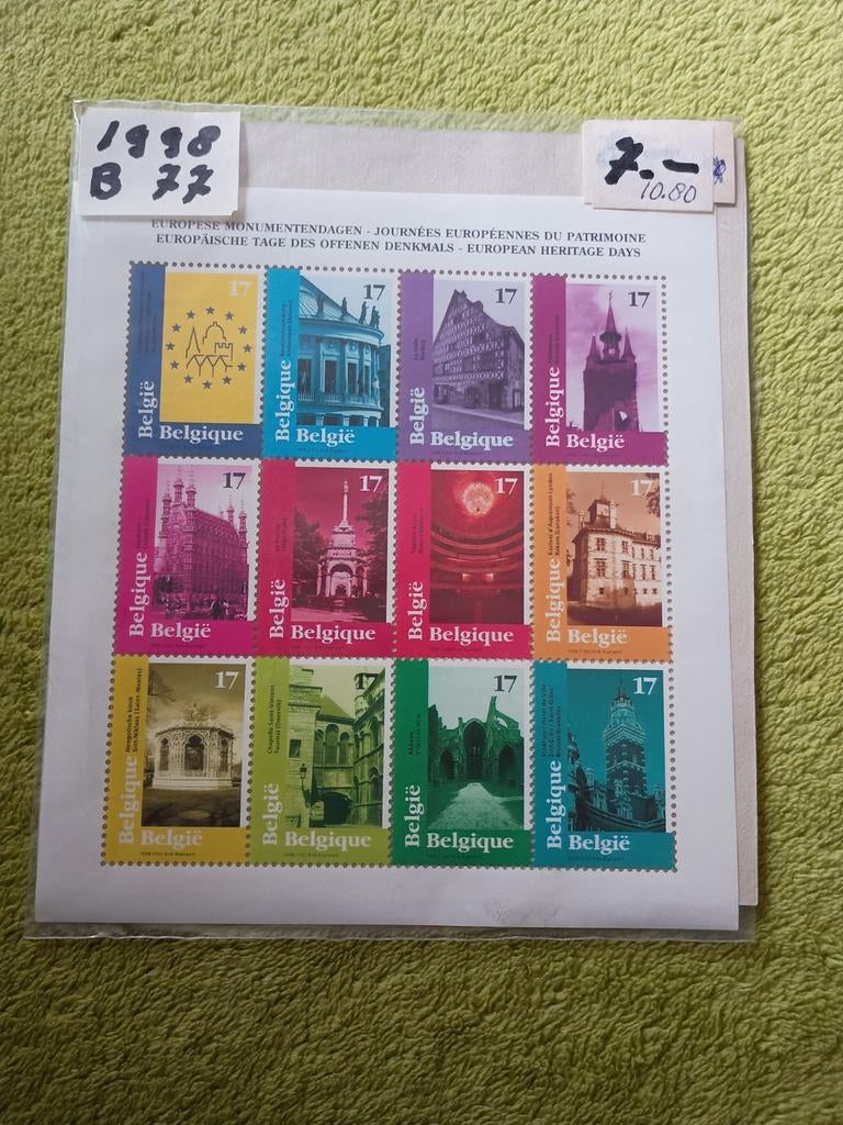 Velletje postfris . België ., Ophalen of Verzenden, Postfris
