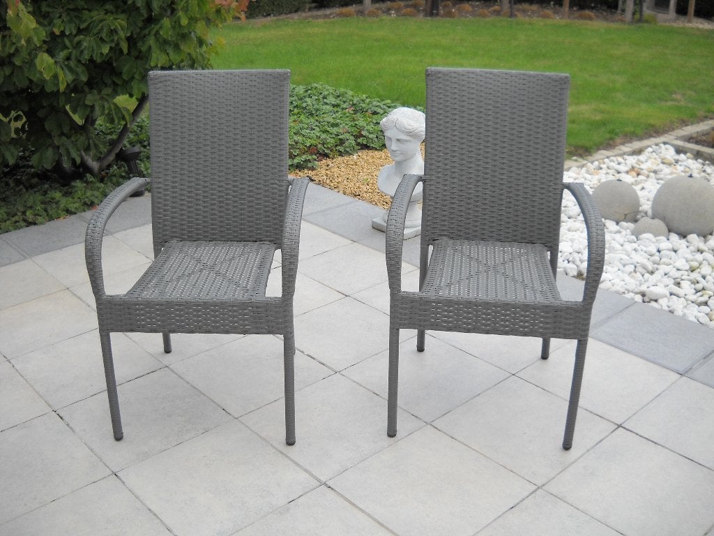 NIEUWE 2 grijze tuinzetels, Jardin & Terrasse, Enlèvement, Neuf