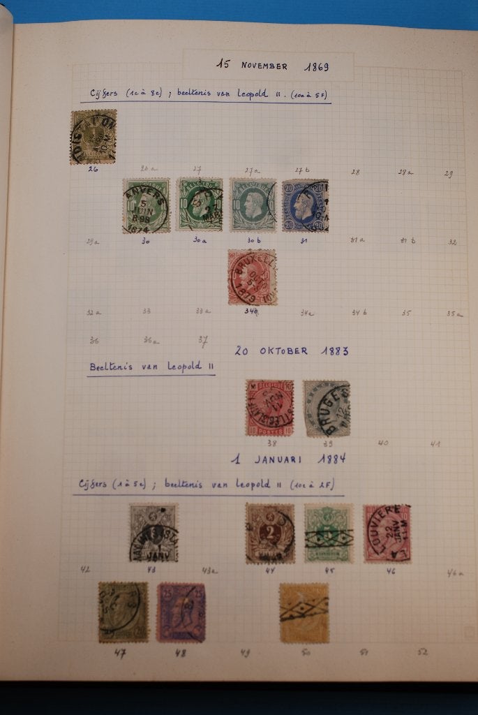 Collection de timbres de Belgique 1893 - 1976, Autre, Enlèvement ou Envoi, Album pour timbres, Affranchi