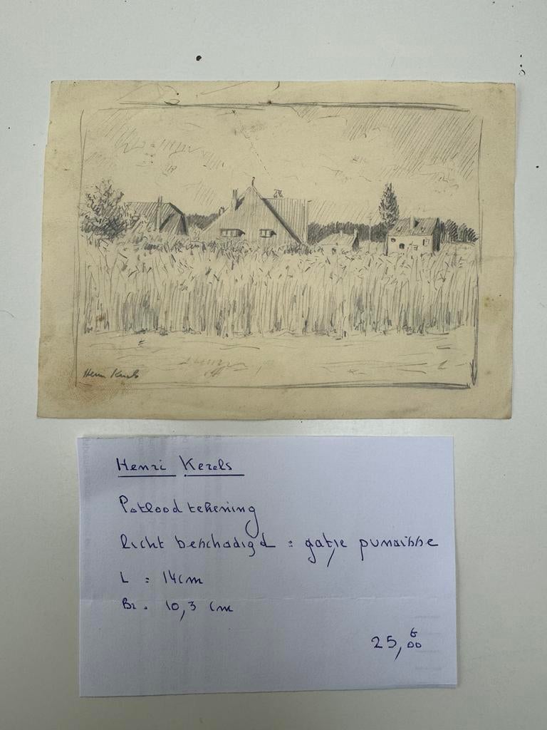 Henri Kerels - potloodtekening, Ophalen