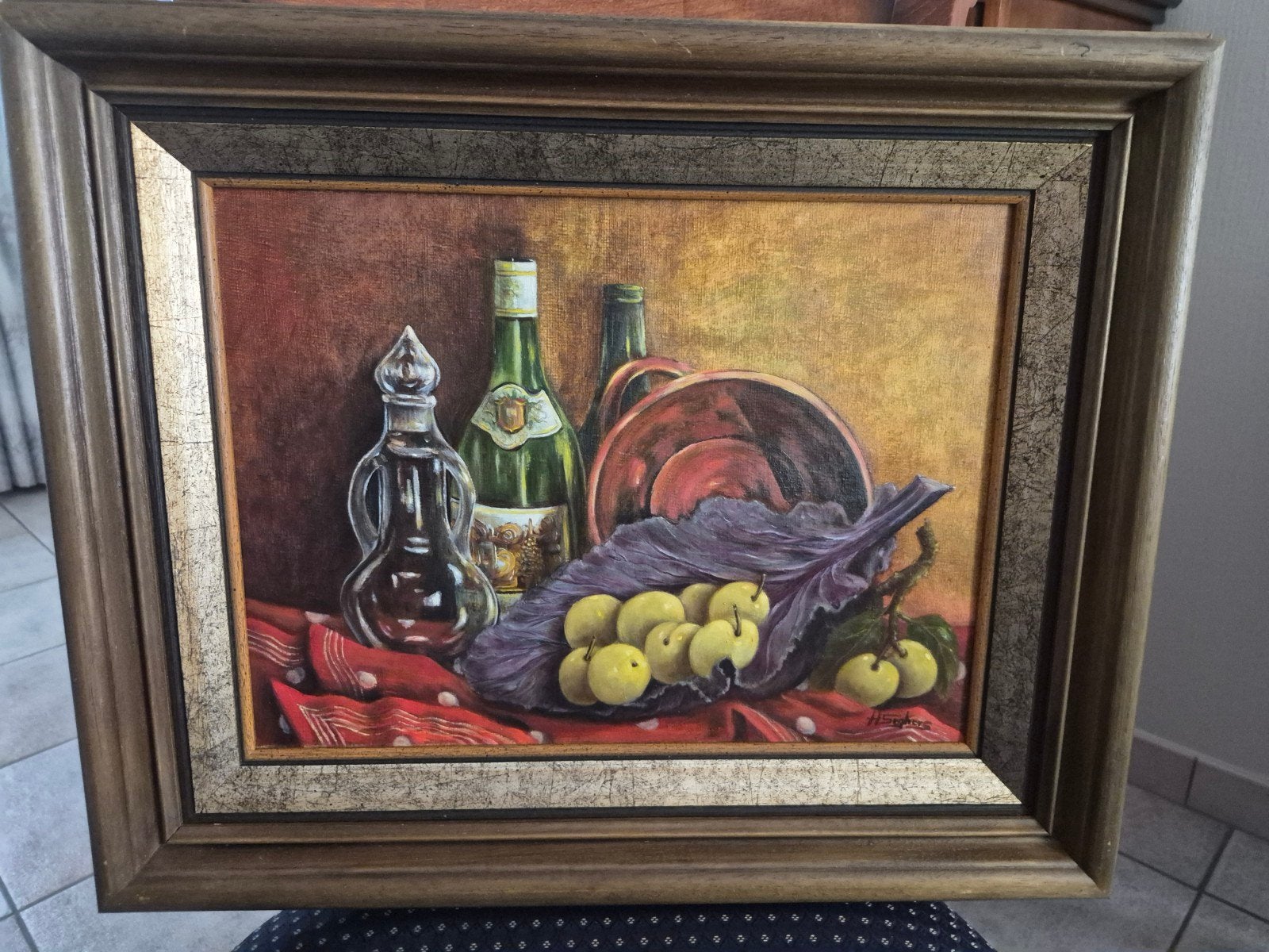 mooi stilleven zelf samengesteld, Antiek en Kunst, Kunst | Schilderijen | Klassiek, Ophalen, Stilleven