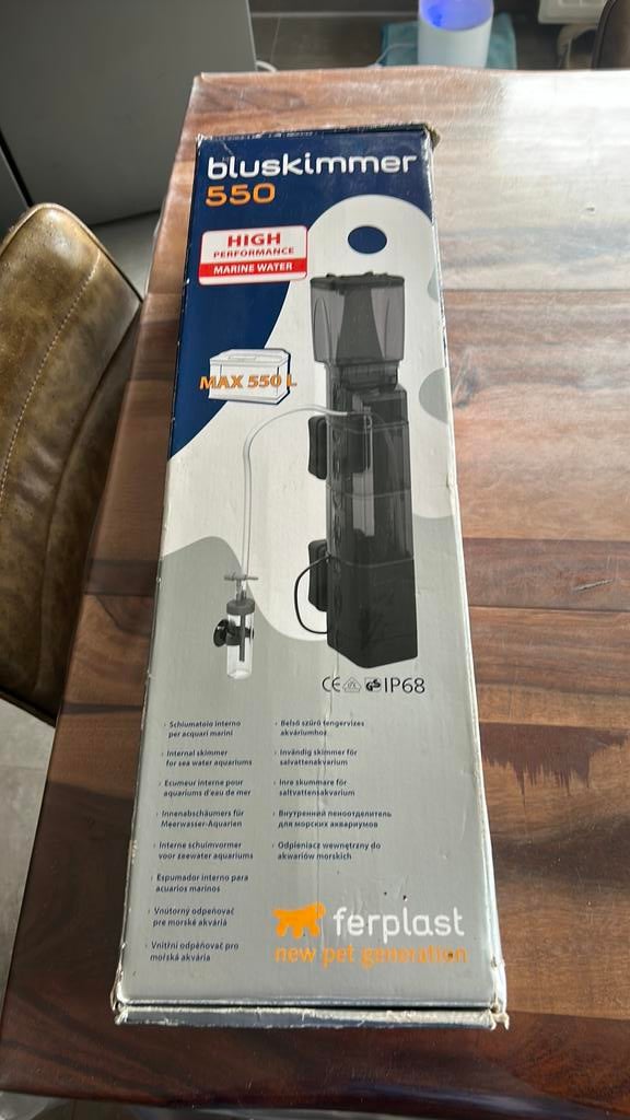 2x ferplast bluskimmer 550 af afschuimer zeewater te koop, Dieren en Toebehoren, Ophalen, Gebruikt, Gevuld zeewateraquarium