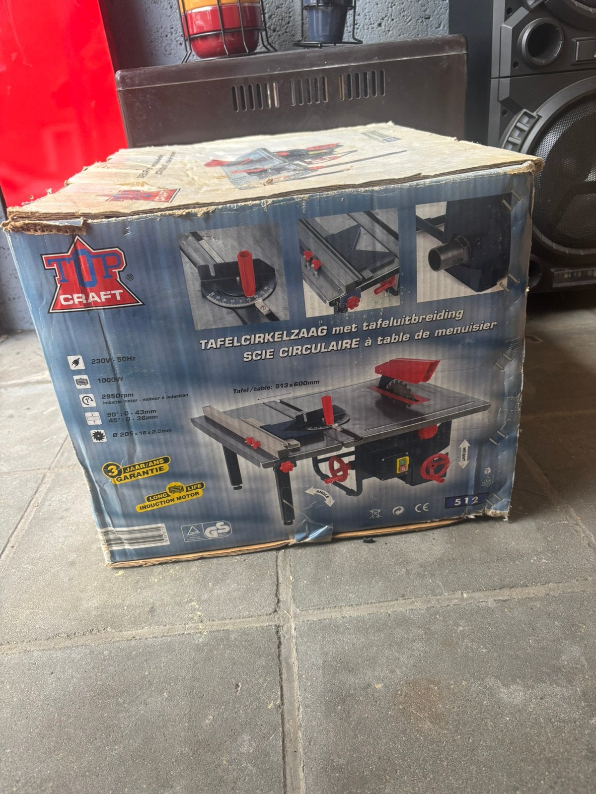 Tafelzaagmachine, Ophalen, Zo goed als nieuw