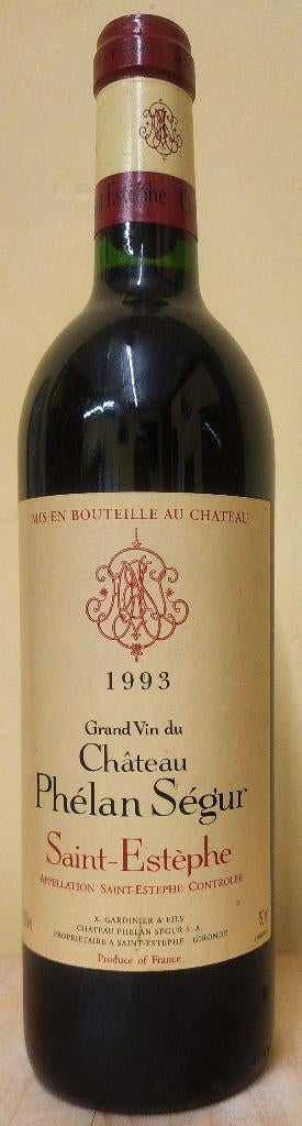 Château Phélan Ségur 1993 Saint-Estèphe, Collections, Vins, Neuf, Enlèvement ou Envoi, Pleine, Vin rouge