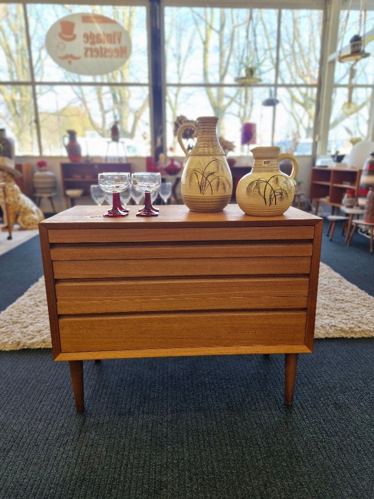 Vintage ladekastje 70s teak, Ophalen, Gebruikt, Teakhout, Vintage