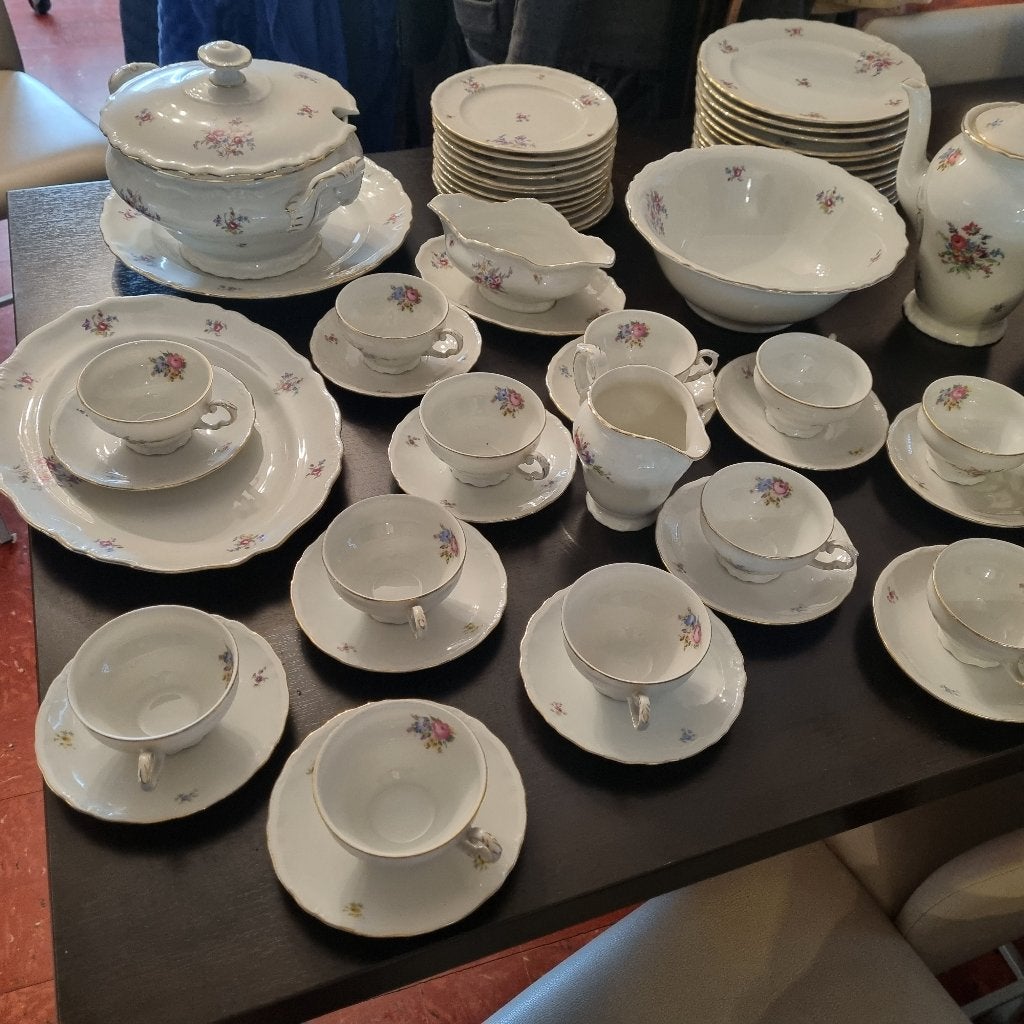 Groot Vintage Porseleinen Servies Epiag, Antiek en Kunst, Ophalen