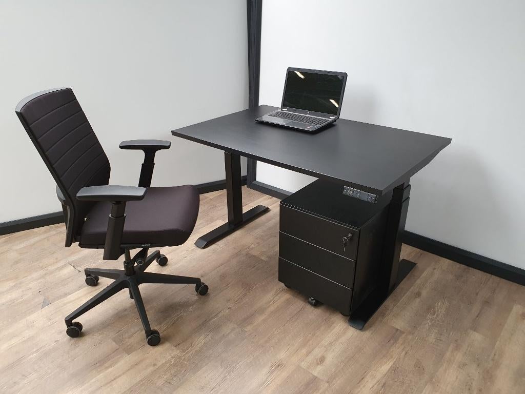 Zwart zit/sta bureau edition elektrisch verstelbaar (12580), Enlèvement, Électrique, Noir