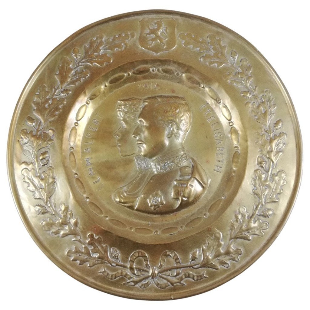 Sierbord 'Albert' - 'Elisabeth' - 1914, Verzamelen, Militaria | Algemeen, Overige soorten, Kunstobject, Ophalen of Verzenden