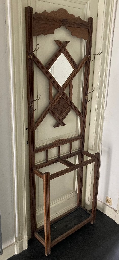 Porte-manteau Art Déco en bois, Maison & Meubles, Portemanteau mural, Utilisé, Bois, 150 à 200 cm