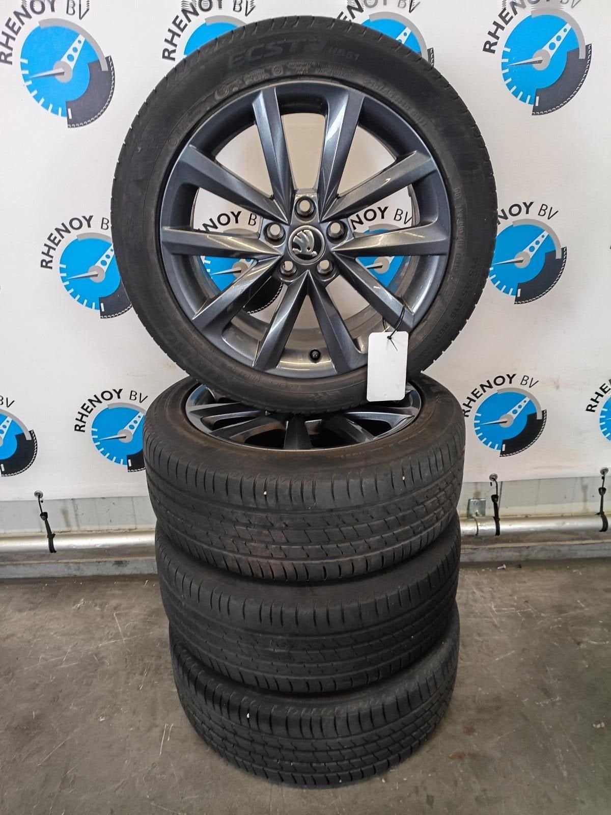 Skoda fabia velgenset 5ja601 2014 t/m 2022  5x100, Pneus et Jantes, 215 mm, 16 pouces, Véhicule de tourisme