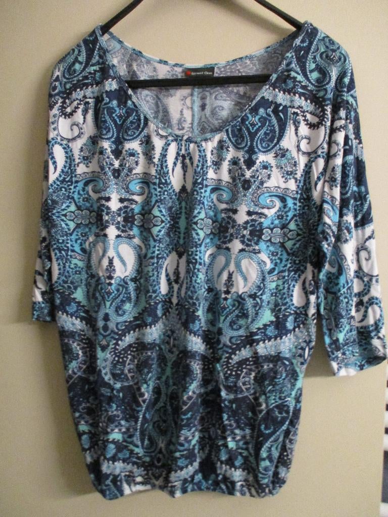 Blauw / Turquoise blouse Street One mt 36 (los model), Blauw, Street One, Ophalen of Verzenden, Zo goed als nieuw
