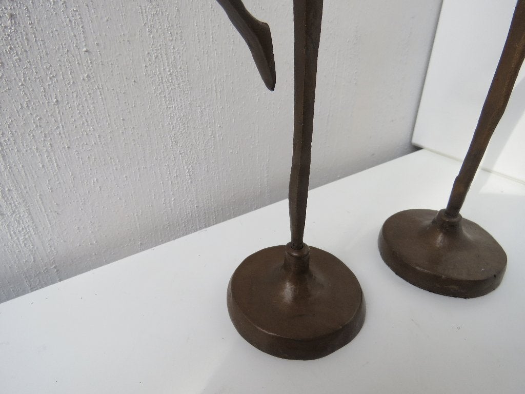 Paire de ballerines abstraites en bronze, Enlèvement ou Envoi, Abstrait, Brons, Abstrait