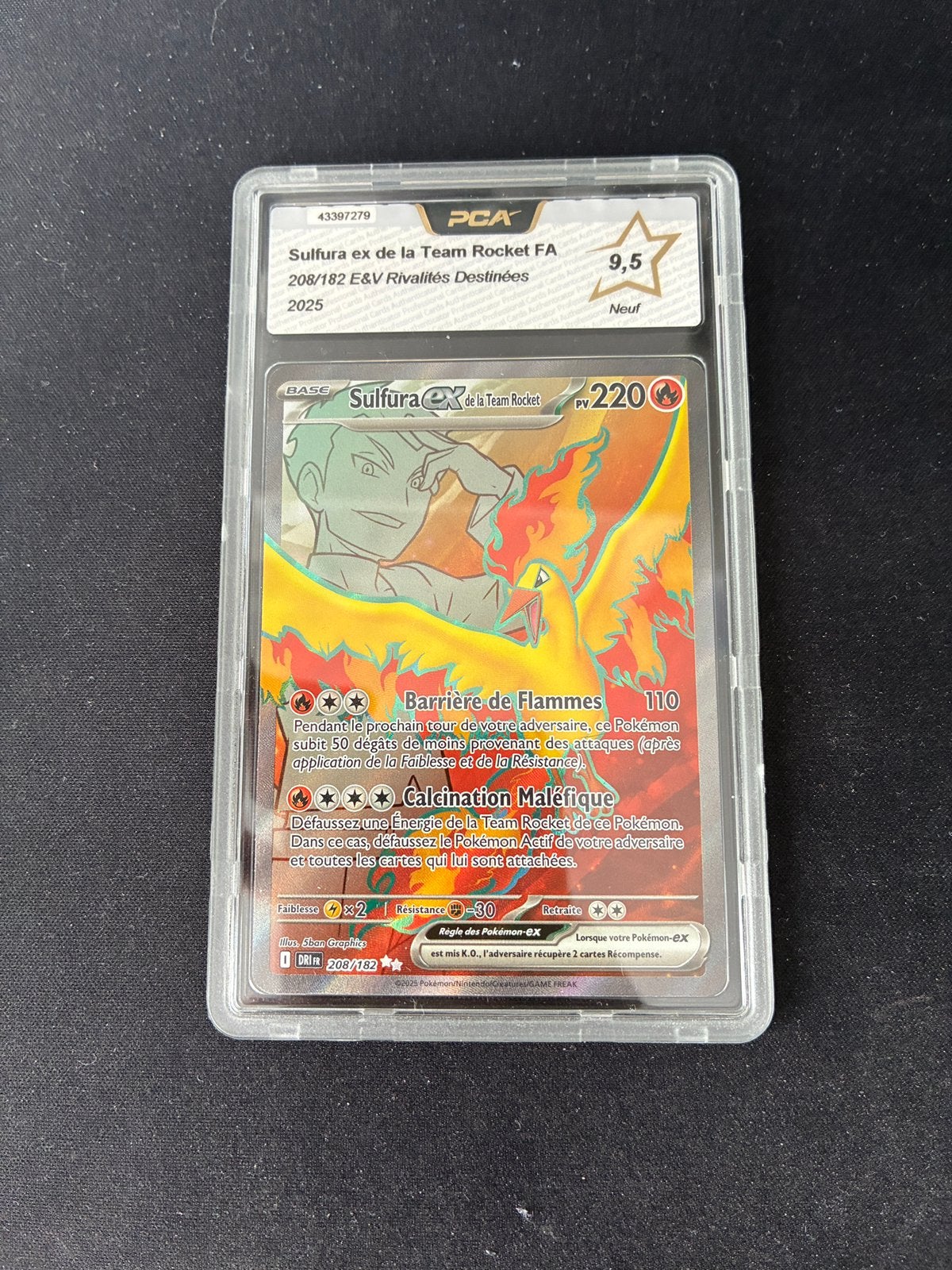 Sulfura ex de la team rocket 208/182 PCA 9,5, Enlèvement, Comme neuf