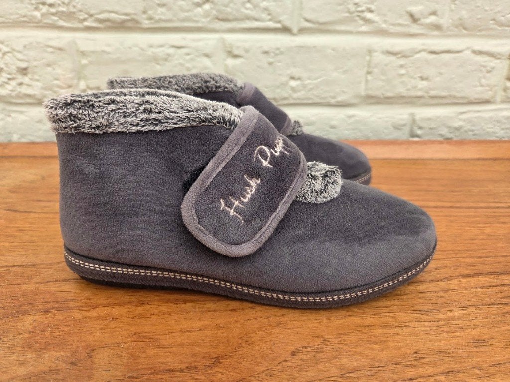 Grijze winterpantoffels dames maat 39, Gris, Enlèvement ou Envoi, Comme neuf, Pantoufles