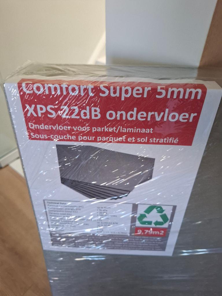 Ondervloer voor parket of laminaat 50m², Doe-het-zelf en Bouw, Vloerdelen en Plavuizen, Nieuw, Vloerdelen of -planken, Kunststof