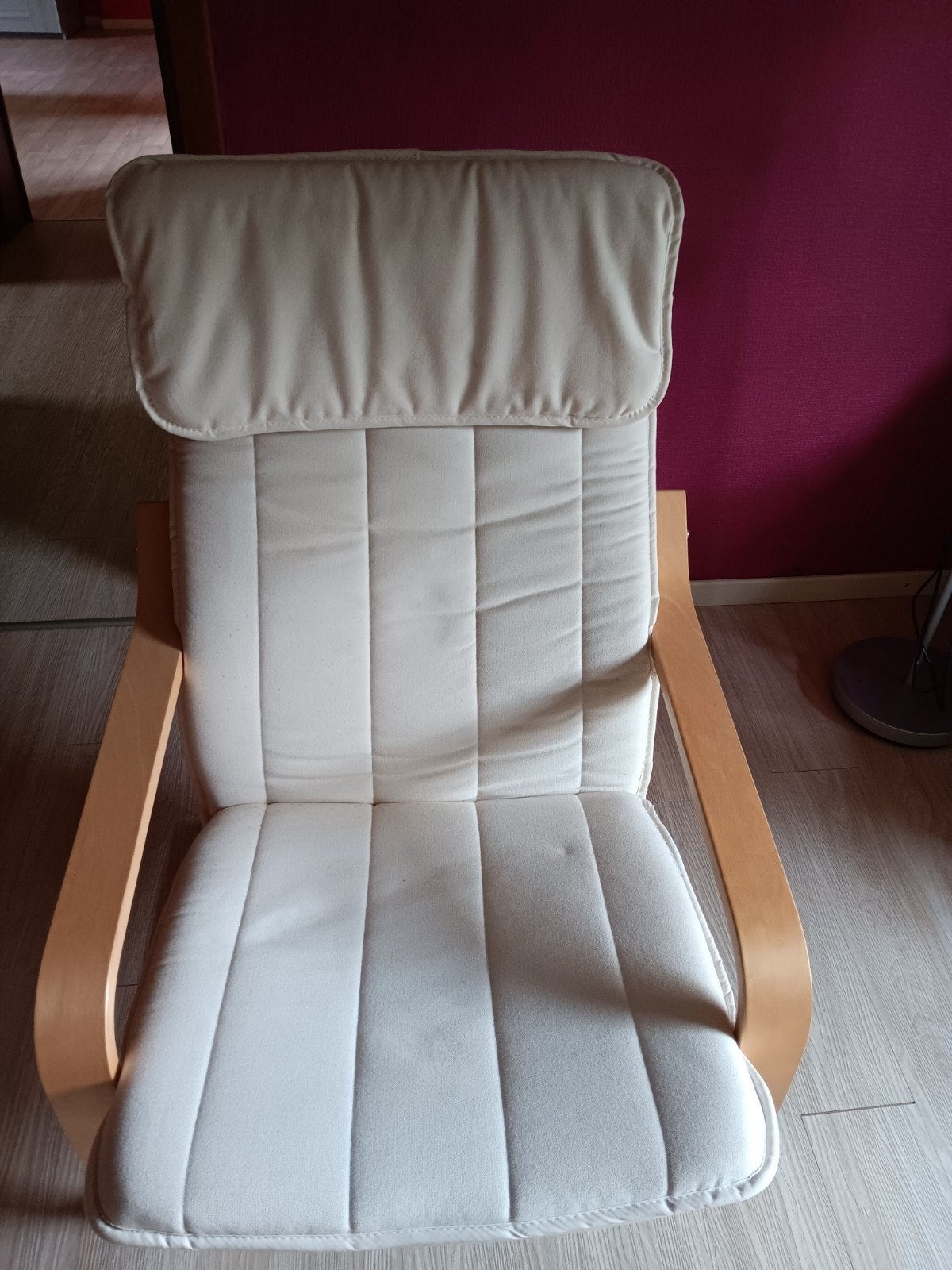 fauteuil une place,beige., Maison & Meubles, Fauteuils, Enlèvement, Bois