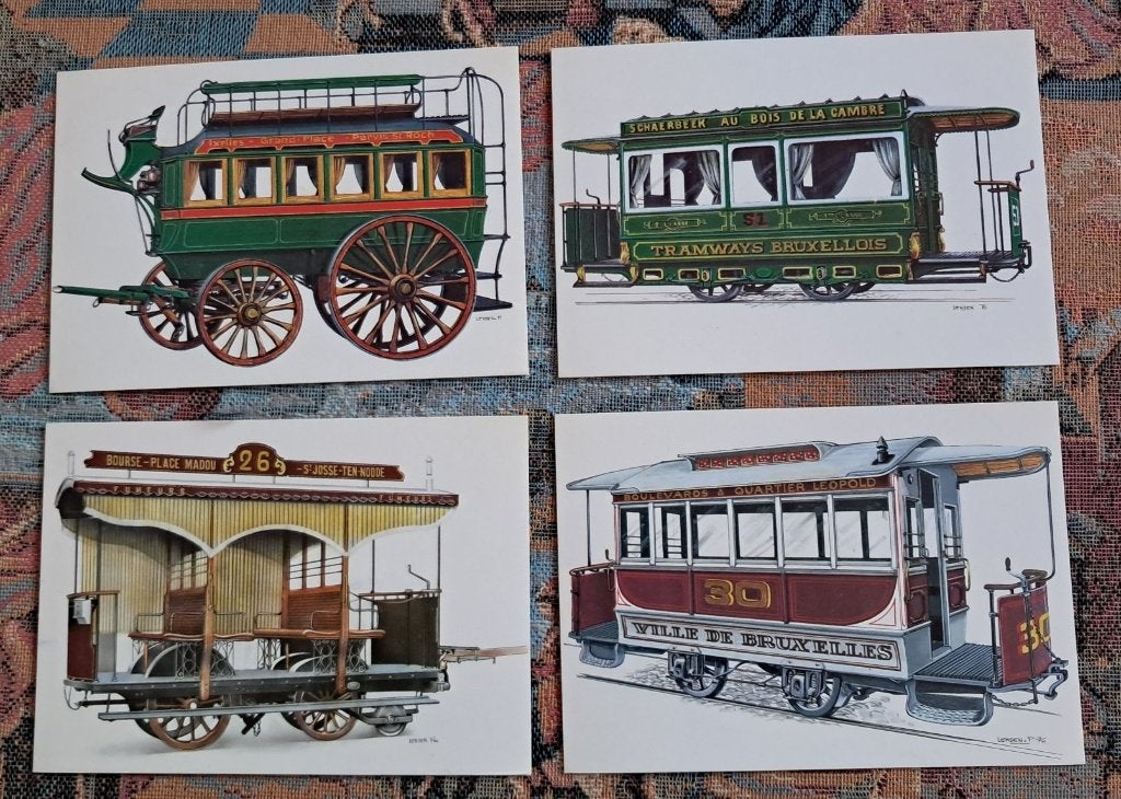 12 cartes images de trams Belle époque  STIB en parfait état, Collections, Trains & Trams, Enlèvement ou Envoi