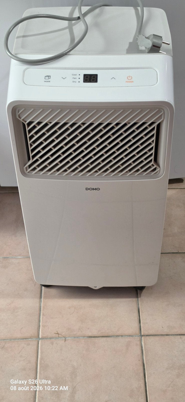 Airco mobile DOMO 9000 Btu, Refroidissement et Déshumidification, Moins de 60 m³, Enlèvement, Utilisé