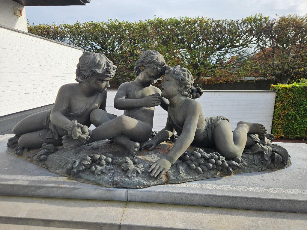BRONZEN OUDERE BEELDENGROEP KOMEN ZELDEN TE KOOP TOPBRONS!!!, Enlèvement ou Envoi, Utilisé, Autres matériaux, Homme