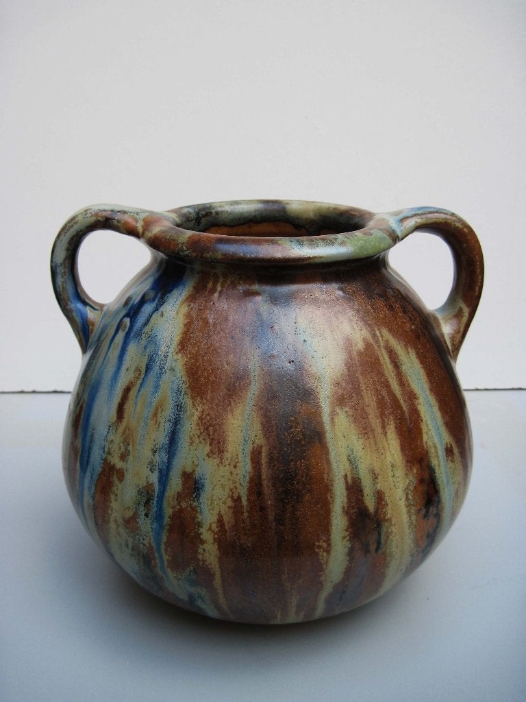 ROGER GUERIN VASE GRES CERAMIQUE ART DECO BOUFFIOULX, Antiquités & Art, Enlèvement