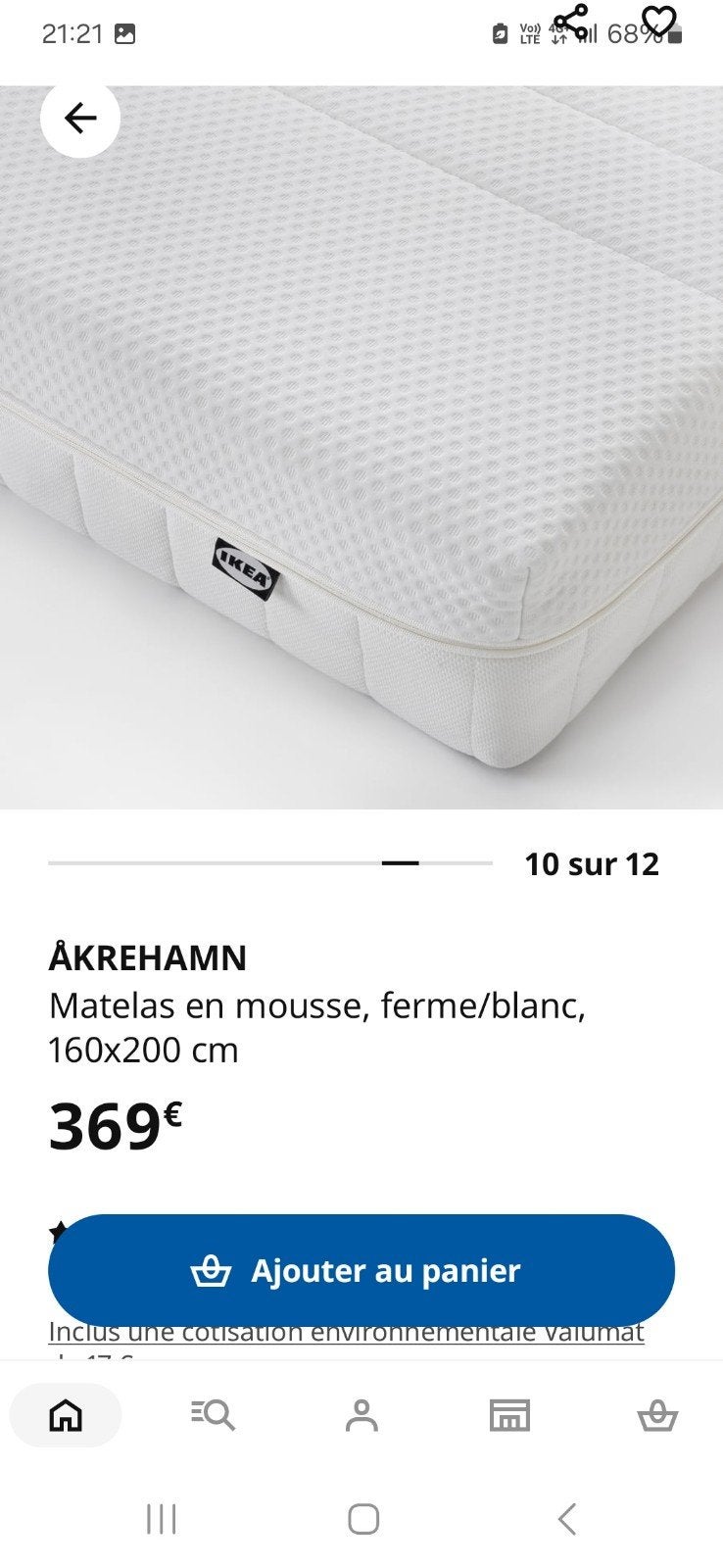 Matelas en mousse 160200 état neuf très peu utilisé (6 mois, Enlèvement, Matelas