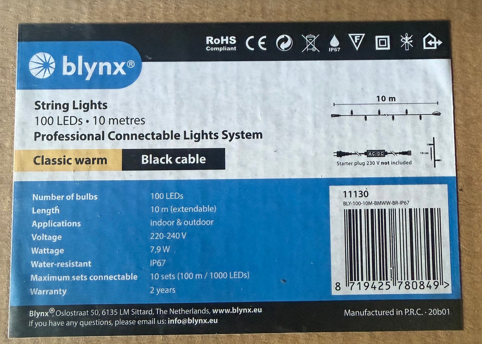 (Kerst)Verlichtingsset van het kwaliteitsmerk Blynx Connect, Tuin en Terras, Ophalen, Nieuw, Netvoeding, Waterbestendig