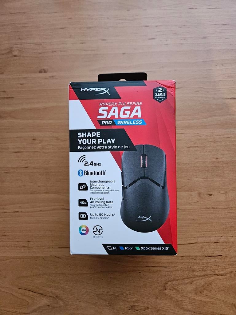 Gaming muis HyperX Pulsefire Saga Pro Wireless, Computers en Software, Muizen, Ophalen of Verzenden, Muis, Gaming muis